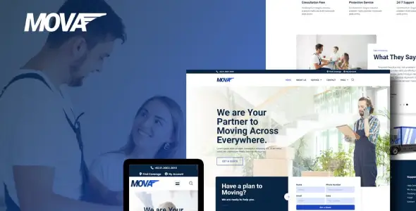 Mova – Moving Company Elementor Template Kit